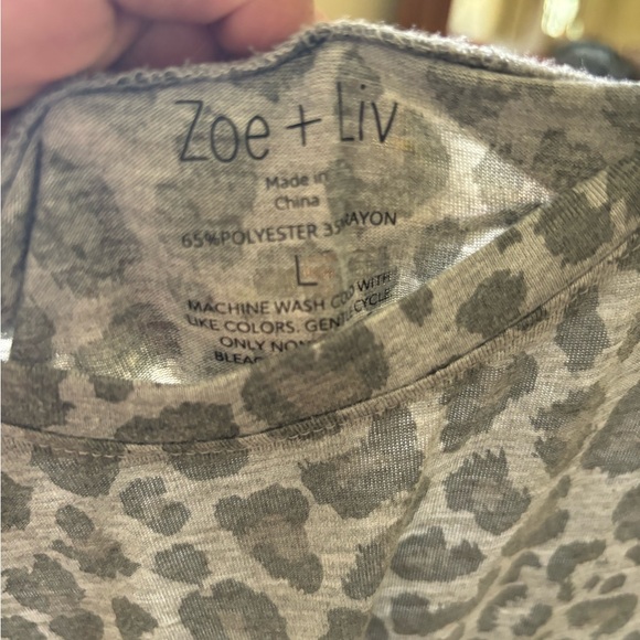 Grey Leopard Print Top - Picture 3 of 3